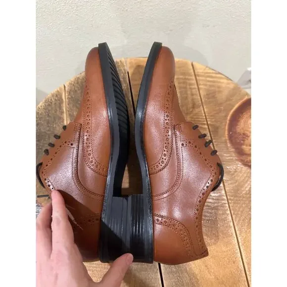 Mens Cole Haan Grand+ Wingtip brown Oxford shoes size 9 - Picture 7 of 10